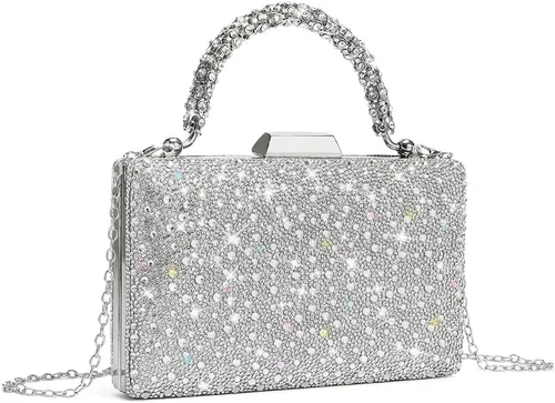 Miniatura 9 de CARIEDO Bolso de Mano Tipo Clutch con Lentejuelas para Mujer, Elegante Bolso de Noche con Purpurina Brillante, Cartera de Noche Llamativa