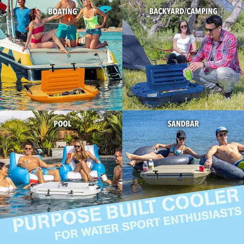Miniatura 3 de CUDDY - Enfriador flotante y recipiente de almacenamiento en seco para tierra y agua, 40 cuartos de galón, ideal para río, playa, kayak, piscina