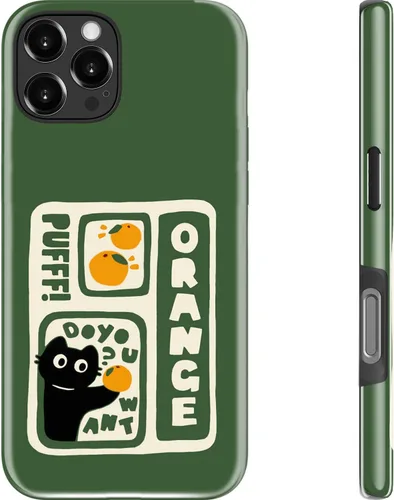 Miniatura 33 de Goodon para iPhone 17 Pro, Funda Estética de Gato Negro y Niña Naranja, Compatible con Magsafe, Funda Protectora Retro Única y Moderna de Silicona