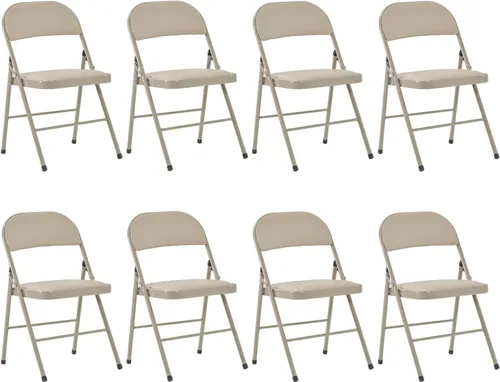 Miniatura 22 de Paquete de 4 sillas plegables negras con cojín acolchado y respaldo para interiores y exteriores, silla plegable comercial apilable portátil