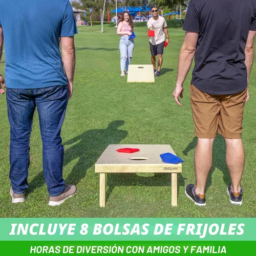 Miniatura 4 de GoSports - Juegos de Cornhole de madera maciza de primera calidad - Elija 4 x 2 pies o 3 x 2 pies - Los juegos de tableros incluyen un juego de 8