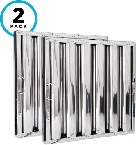 Miniatura 8 de Kleen-Gard Filtro de campana de cocina comercial de acero inoxidable, filtro de grasa para campanas de escape de cocina de restaurante, 16 pulgadas
