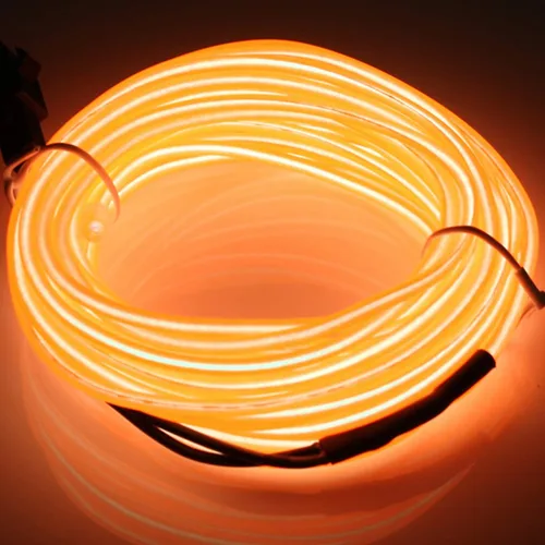 Miniatura 29 de JIGUOOR - Tira de luces de neón brillantes con cable EL y paquete de baterías, de 9.8 pies, 360 ° de iluminación, para bricolaje, festivales, Azul