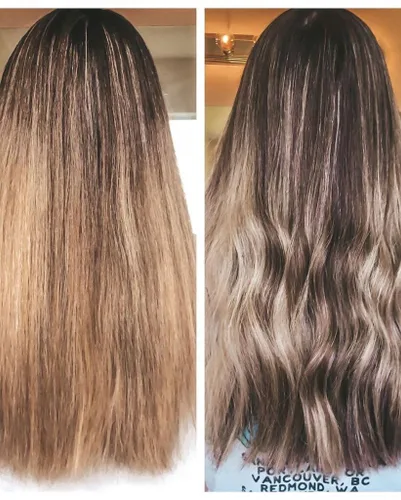 Miniatura 3 de oVertone Haircare - Acondicionador tonificante azul, neutraliza el cobrizo para cabello rubio a castaño claro, fórmula profundamente hidratante