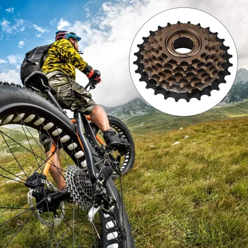 Miniatura 4 de Tbest Cassette,Tornillo de casete de rueda libre encendido,Conjunto de rueda eléctrica de bicicleta, rueda dentada de casete de rueda dentada de 7