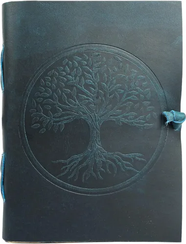 Miniatura 8 de Diario de cuero antiguo hecho a mano forrado con borde de Deckle Edge Vintage Paper Tree of Life Cuaderno de escritura diario para hombres