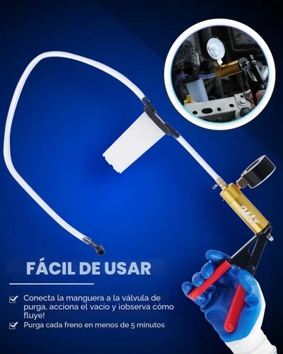 Miniatura 3 de Orion Motor Tech Kit de purga de frenos con bomba de vacío manual y adaptadores, kit de purga de frenos para líquido de frenos y líquido