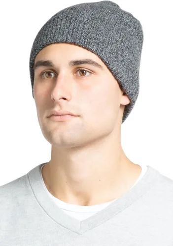 Miniatura 23 de Fishers Finery Sombrero con puños acanalados de cachemira 100% pura para hombre; ultra felpa