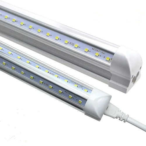 Miniatura 9 de Tubo de luz LED de 8 pies, tubos LED integrados T8, 72 W, 7200 lm, 6000 K, blanco frío, cubierta transparente, luz de tubo en forma de V de doble