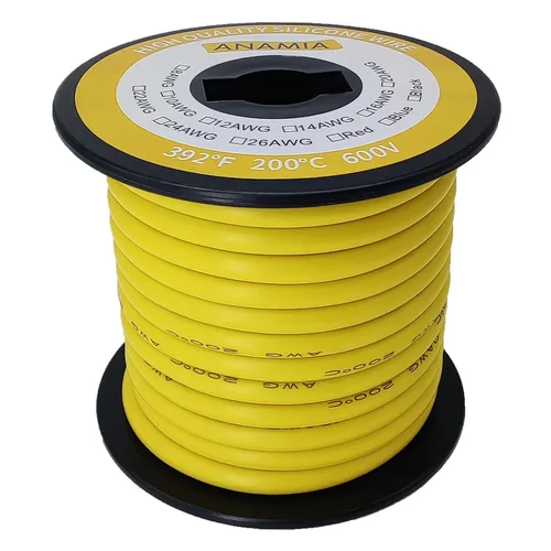 Miniatura 13 de ANAMIA - Alambre de silicona flexible de calibre 6, 6 AWG, conductor de cobre estañado de 3200 * 0.08mm, trenzado de alta temperatura para batería