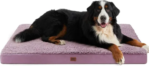 Miniatura 42 de EHEYCIGA Cama ortopédica de espuma para perros grandes, 35 pulgadas de largo x 23 pulgadas de ancho x 3.5 pulgadas de alto, gris claro