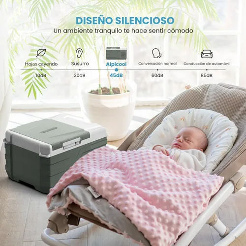 Miniatura 7 de Alpicool Refrigerador de 12 Voltios Refrigerador de Coche 12V Refrigerador de Coche Pequeño de 10 Cuartos Refrigerador Portátil 12/24V DC 110~240