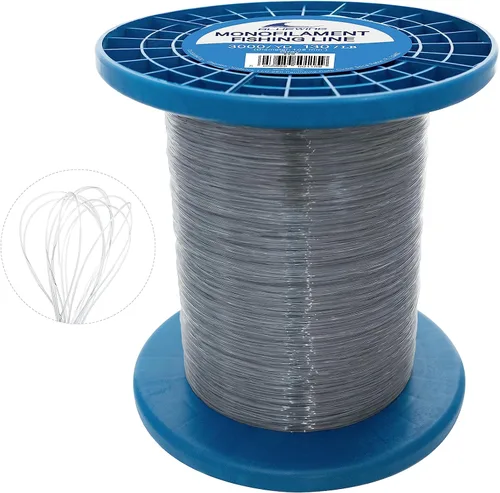 Miniatura 11 de BLUEWING Sedal de pesca monofilamento 6,8,10,12,15,20,25,30,40,50,60,80,100,130,250,300,400 libras, 50,100,500,1000,3000 yardas, hilo de pescar mono