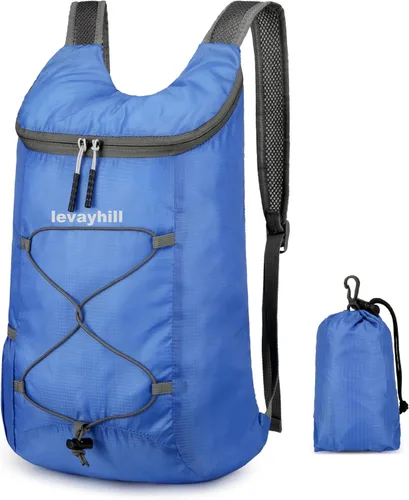 Miniatura 9 de Levayhill 16L Mochila ligera plegable para senderismo, mochila de día pequeña y plegable para viajes, bolsa de gimnasio ultraligera y resistente al
