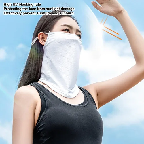 Miniatura 5 de Funda protectora solar para la cara, protección UV, bufanda para la cara, para mujeres y hombres, con cintas elásticas para las orejas, protector