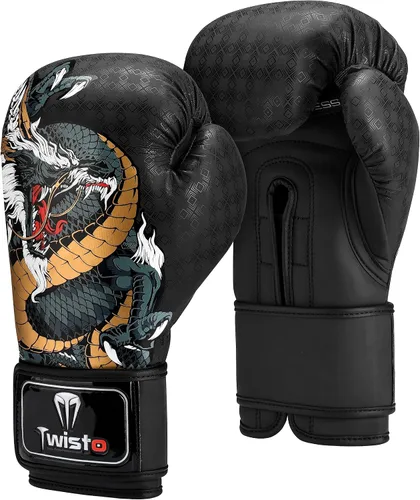 Twisto Guantes de boxeo S6 – Pro Training & Sparring, piel maya, Muay Thai, MMA, kickboxing, hombres, mujeres, adultos, saco de boxeo pesado,