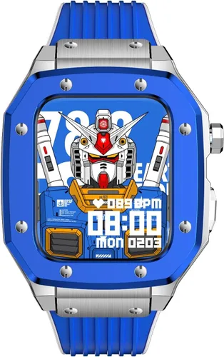 Funda de reloj de aleación para iWatch Series 8, 7, 6, 5, 4, SE, funda para Apple Watch Band de 1.732 in para mujer, 1.654 in y 1.772 in, accesorios
