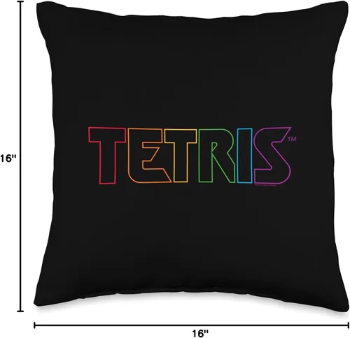 Miniatura 4 de Tetris Color Logo - Almohada (16 x 16 pulgadas), multicolor