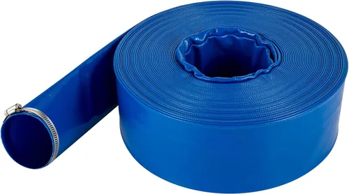 Miniatura 8 de Manguera de Descarga VEVOR, 3" x 105', Manguera de PVC Plana, Manguera de Retrolavado y Drenaje Resistente con Abrazaderas, Resistente a