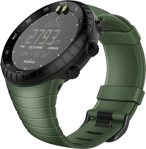 Fintie Correa de reloj compatible con Suunto Core, correa de goma de repuesto para muñeca deportiva con cierre de metal compatible con Suunto Core