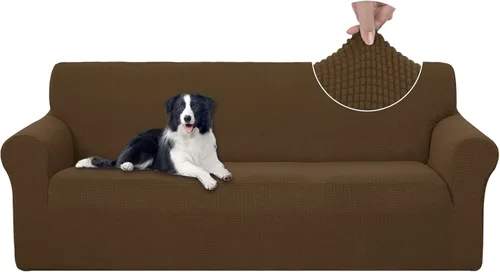Miniatura 111 de U-NICE HOME Funda elástica para sofá, lavable, protector de muebles para sofá de 3 cojines, apta para mascotas (sofá, gris)
