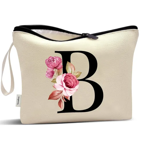 Miniatura 225 de Vavabox A-Z Bolsa de Maquillaje Personalizada, Regalos de Cumpleaños para Mujeres y Mamá, Regalos para la Mejor Amiga, Bolsa de Cosméticos