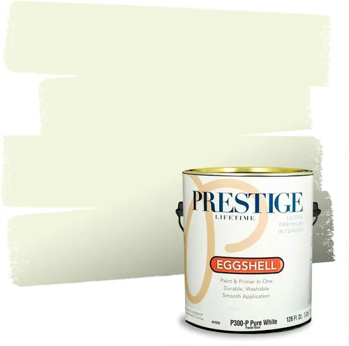 Miniatura 226 de PRESTIGE Pinturas Pintura interior e imprimación en uno, 1 galón, cáscara de huevo, aventura