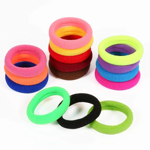 Miniatura 3 de QRTVI 120 Piezas Ligas para el Cabello de Bebé, Ligas de Cabello de Algodón para Niñas Pequeñas y Niños, Bandas para el Cabello Pequeñas Multicolor