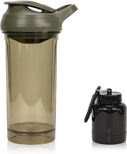 Miniatura 10 de Botella mezcladora de proteínas de 20 onzas, vasos mezcladores de proteínas a prueba de fugas para gimnasio, fitness y suplementos, material PETG