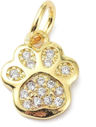 Miniatura 9 de Stiesy 10 dijes de circonita cúbica transparente de Virgen María, chapados en oro de 18 quilates, dije religioso para rosario, collar, joyería, Flor