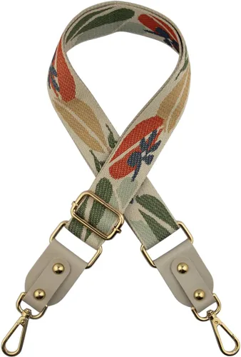 Duwi Correa ancha para bolso y monedero, tejido jacquard, estilo guitarra, multicolor, correa de repuesto de lona, ajustable, para bolsa cruzada