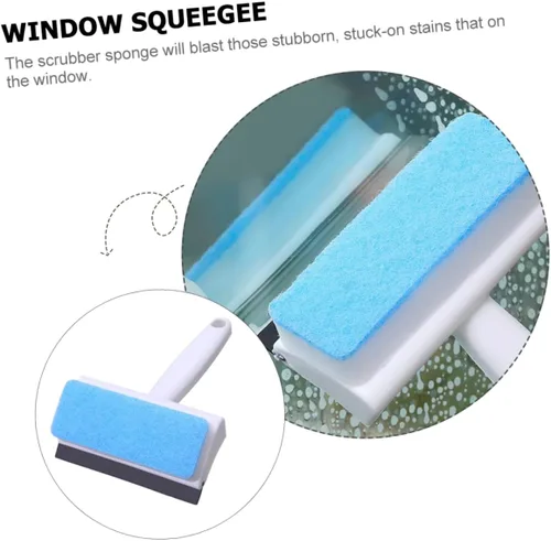 Miniatura 4 de para limpiar 4 unids cepillo de limpieza de vidrio escobilla de goma y esponja de ventana escobilla esponja rascador de vidrio Herramientas