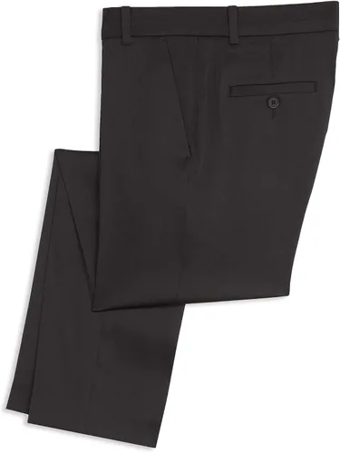 Miniatura 4 de Calvin Klein Pantalón de vestir plano para niños, pierna recta y parte inferior con dobladillo, trabillas para cinturón y bolsillos frontales