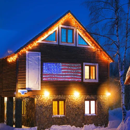 Miniatura 2 de XTF2015 - Cadena de luces LED de la bandera de los Estados Unidos, resistente al agua, para Navidad, festival, vacaciones, día de la independencia