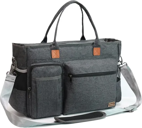 Rabjen Bolsa de mano para enfermera para el trabajo con funda acolchada para laptop de 15.6 pulgadas, bolsa de hombro para suministros médicos para