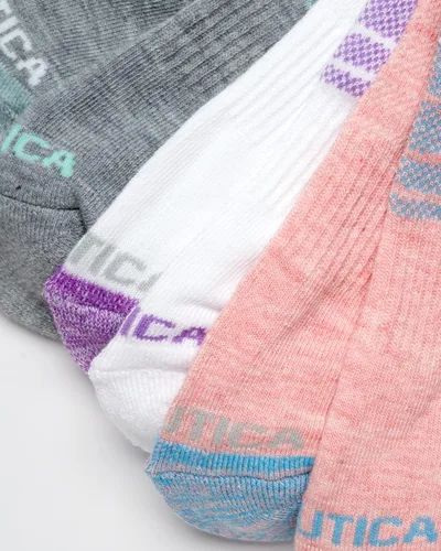 Miniatura 4 de Nautica Calcetines para mujer - Calcetines de corte bajo con cojín atlético paquete de 6