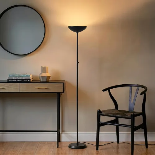 Miniatura 6 de Brightech SkyLite - Lámpara de pie LED, lámpara de pie súper brillante para salas de estar y oficinas, lámpara de antorcha alta regulable de 3 vías