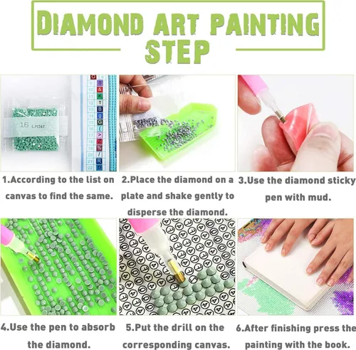 Miniatura 5 de Kaliosy Kits de arte de diamantes 5D para adultos, coloridos peces de lucha por números, pintura de diamantes, arte de peces, bricolaje, taladro