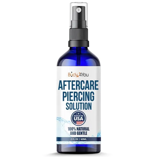 Miniatura 9 de BodyJ4You Rociador para el cuidado posterior al piercing - Solución salina natural para la eliminación de bultos de queloides - Limpiador
