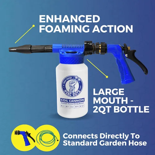 Miniatura 3 de HVAC Guys Cañón de bobina Pulverizador automático de mezcla de espuma de CA Compatible con todos los limpiadores y productos químicos 5