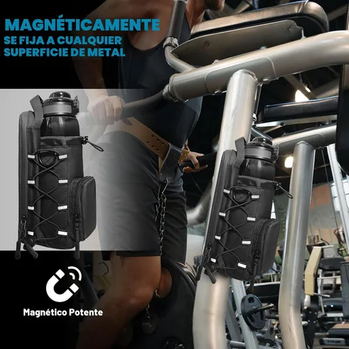 Miniatura 2 de Bolsa magnética de gimnasio para hombres y mujeres, soporte magnético para botella de agua para gimnasio, bolsa de gimnasio pequeña, regalos