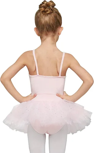 Miniatura 2 de MdnMd Ballerina Outfits Toddler Girls Ballet Tutu Leotard Dance Glitter Camisole Skirted Ballerina Dress