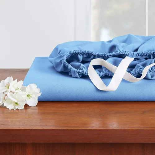 Miniatura 8 de Empyrean Bedding - Juego de sábanas de 6 piezas con correas ajustadas para mayor duración y resistencia, 110 GSM, tejido suave, Microfibra, azul