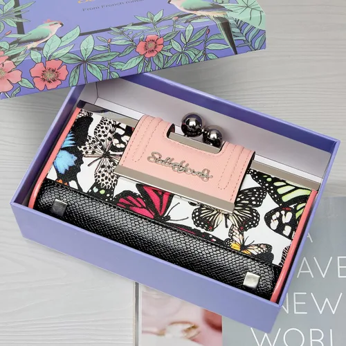 Miniatura 2 de Cartera de cuero para mujer de gran capacidad, cartera larga de gran capacidad, con ranuras para 10 tarjetas y clips