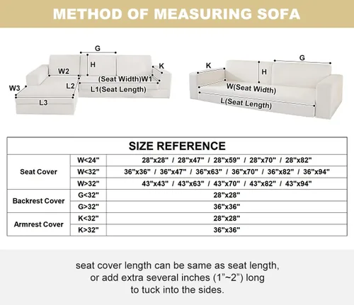 Miniatura 7 de vctops Funda acolchada de lujo, resistente al agua, de gamuza sintética, a cuadros, funda antideslizante para sofá modular para perros, niños y Beige