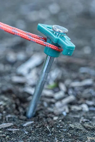 Miniatura 5 de SE Juego de estacas de metal resistente para tienda de campaña, paquete de 10, clavijas de acero galvanizado de 10.5 pulgadas para anclaje seguro