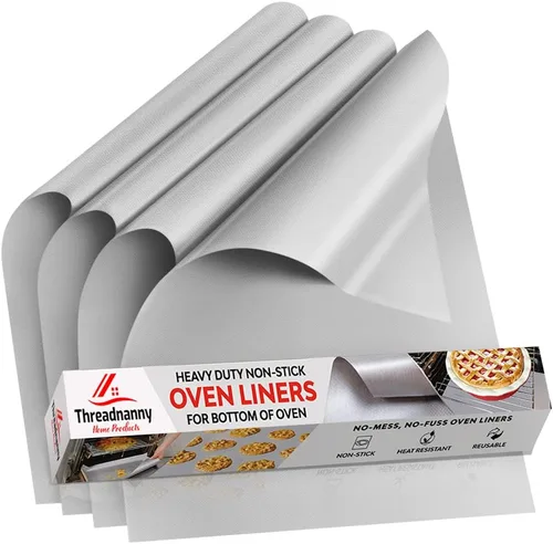 Miniatura 11 de Revestimientos de horno de servicio pesado para la parte inferior del horno, revestimientos de teflón antiadherentes para cocinas eléctricas