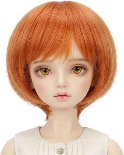 Miniatura 8 de Peluca larga recta de 8-9 pulgadas 1/3 BJD MSD DOD Pullip Dollfie peluca centro de separación DIY fabricación accesorios para el cabello