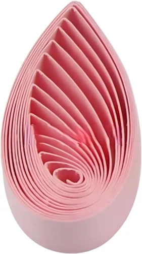 Miniatura 7 de Pestal - Tiras de papel de filigrana en tono rosa de 0.197 in para manualidades, tiras de papel de origami de un solo color, tiras de filigrana