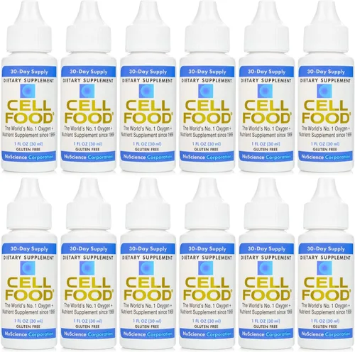 Miniatura 12 de Cellfood Aumento de Oxígeno - 1 fl oz, Paquete de 5 - Suplemento de oxígeno líquido para drenaje linfático, enfermedad de altitud, jet lag, fatiga